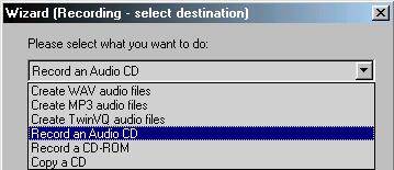 Record the Audio CD
